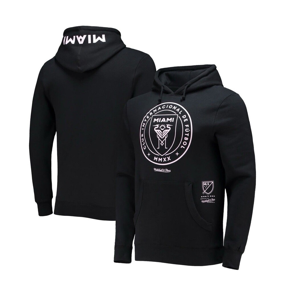 Mitchell & Ness Inter Miami CF Black Team Pullover Hoodie Size 3XL NWT Messi
